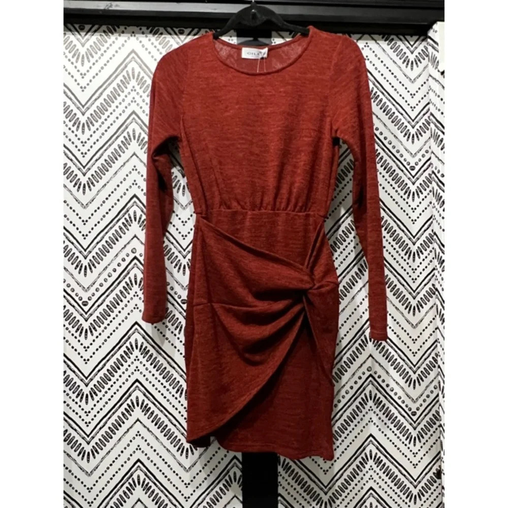 Gilli Knot Front Sweater Dress Size Small
